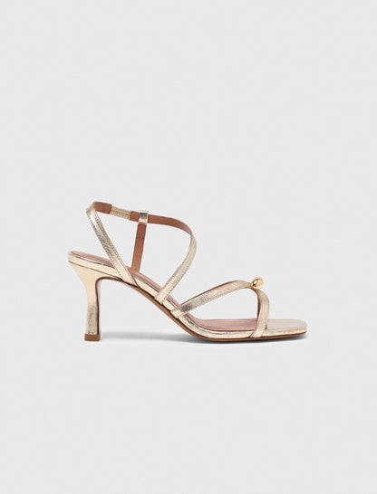 Metallic multi-strap sandals | Maje