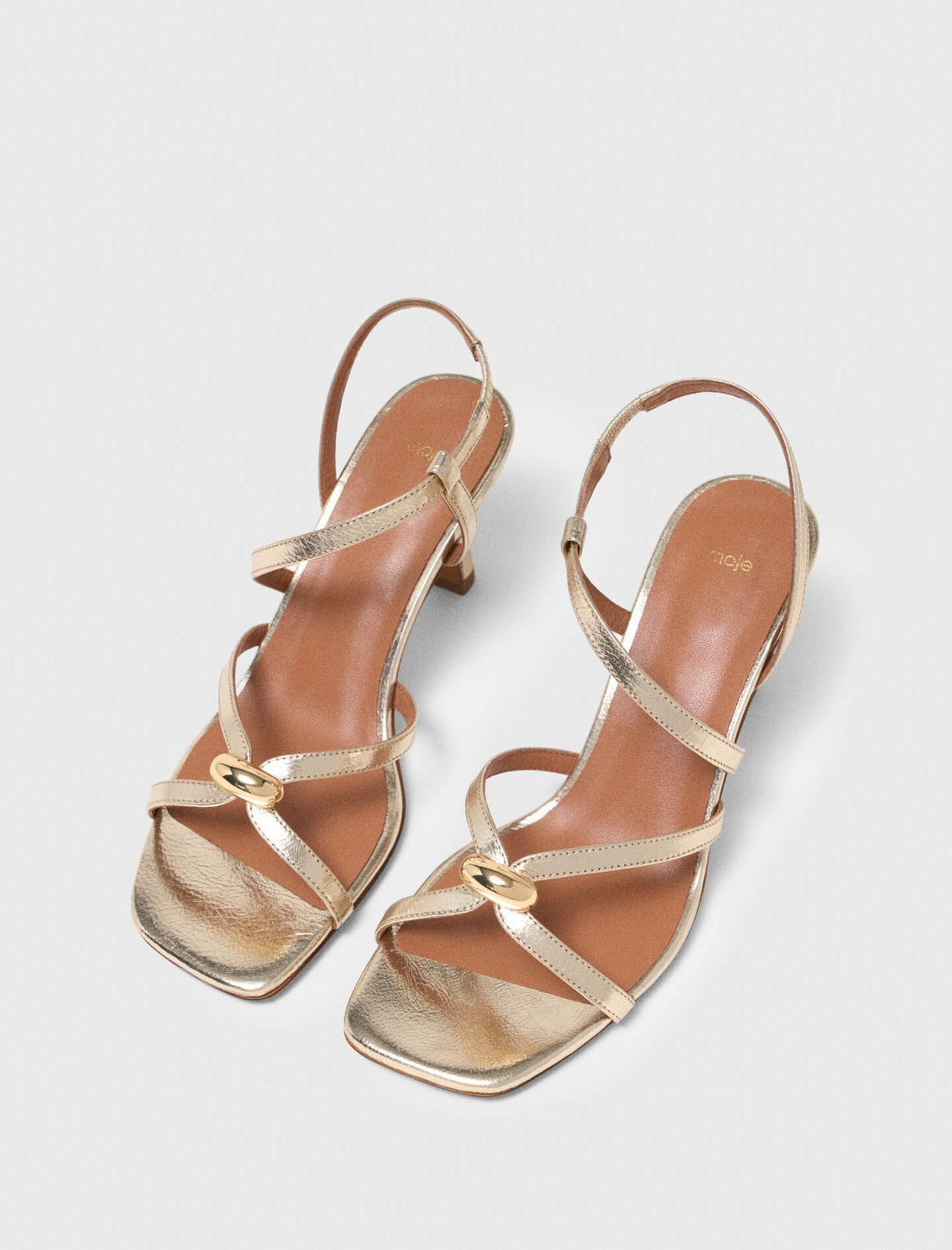 Metallic multi-strap sandals | Maje