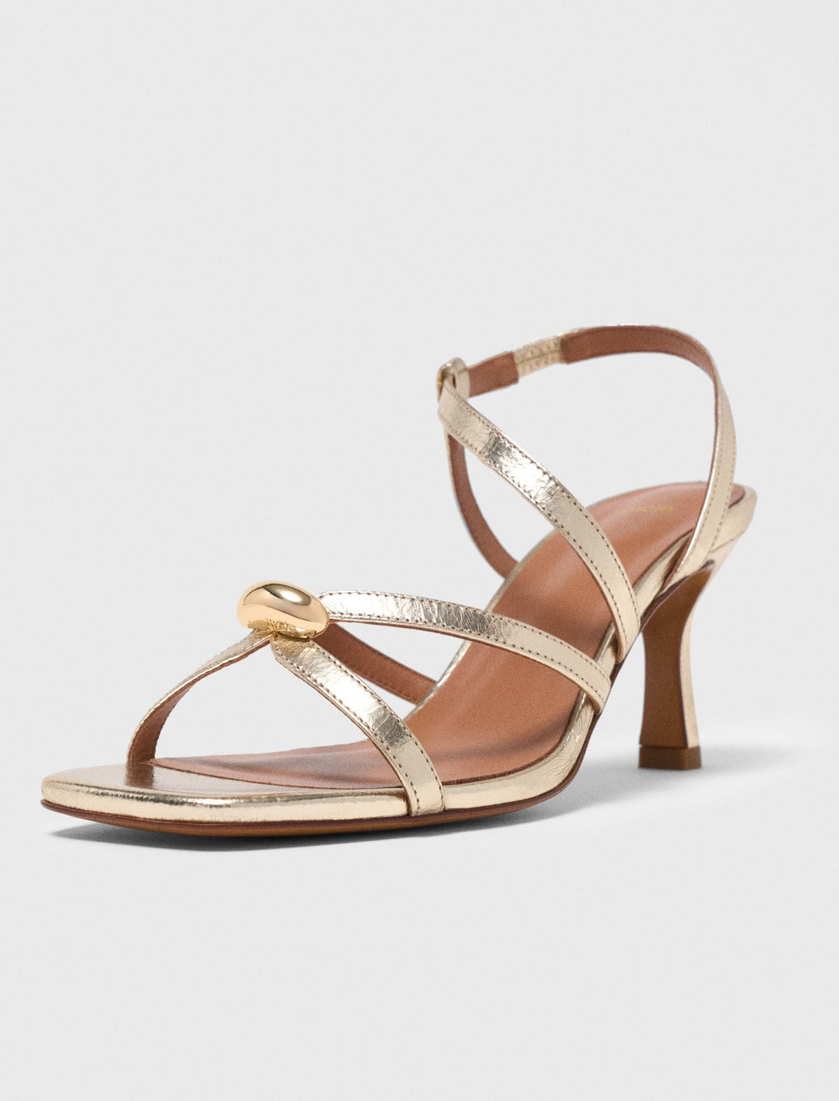 Metallic multi-strap sandals | Maje