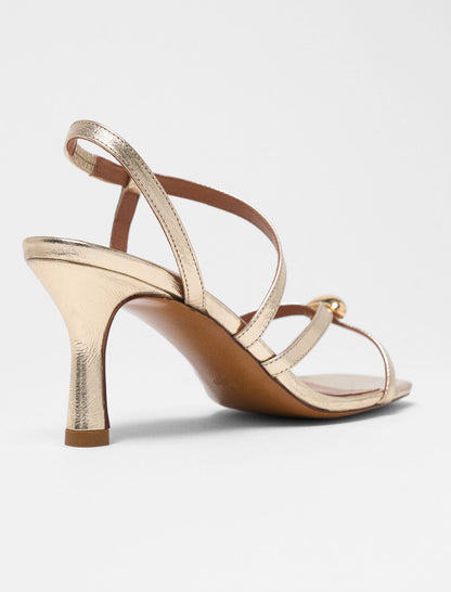 Metallic multi-strap sandals | Maje