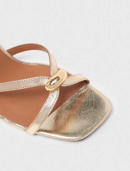 Metallic multi-strap sandals | Maje
