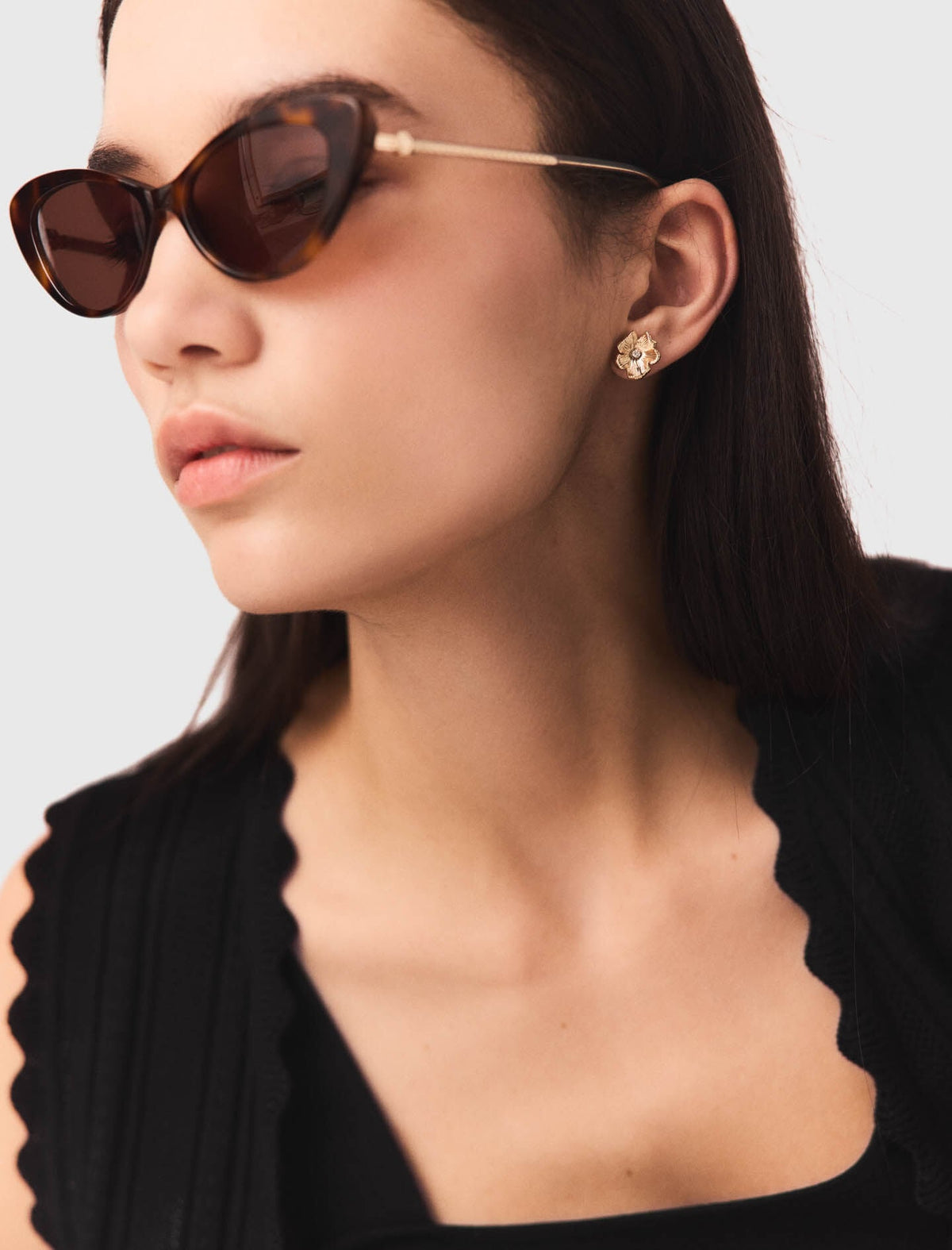Flower stud earrings | Maje