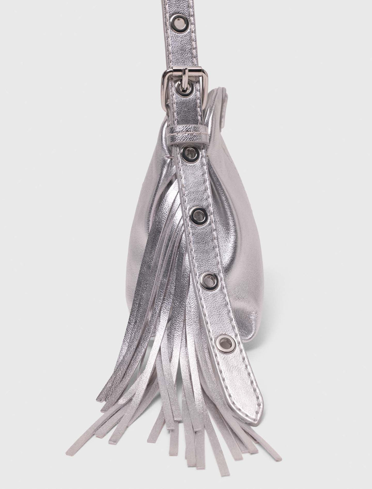 Metallic leather Miss M micro bag | Maje