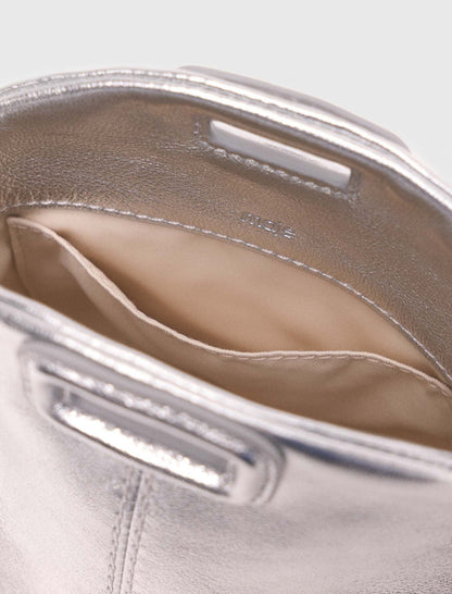 Metallic leather Miss M micro bag | Maje