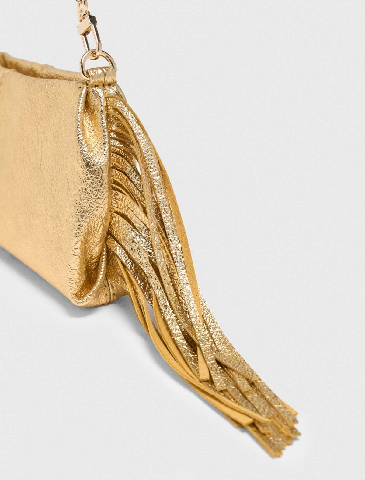 Miss M Metallic Pouch Bag | Maje