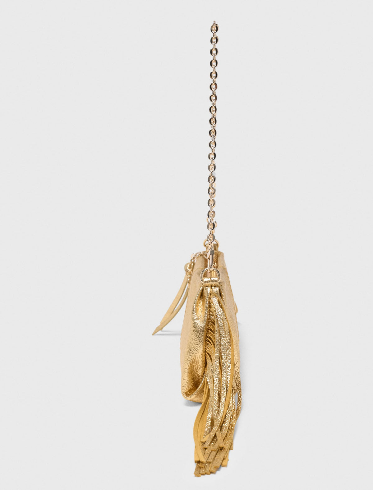 Miss M Metallic Pouch Bag | Maje