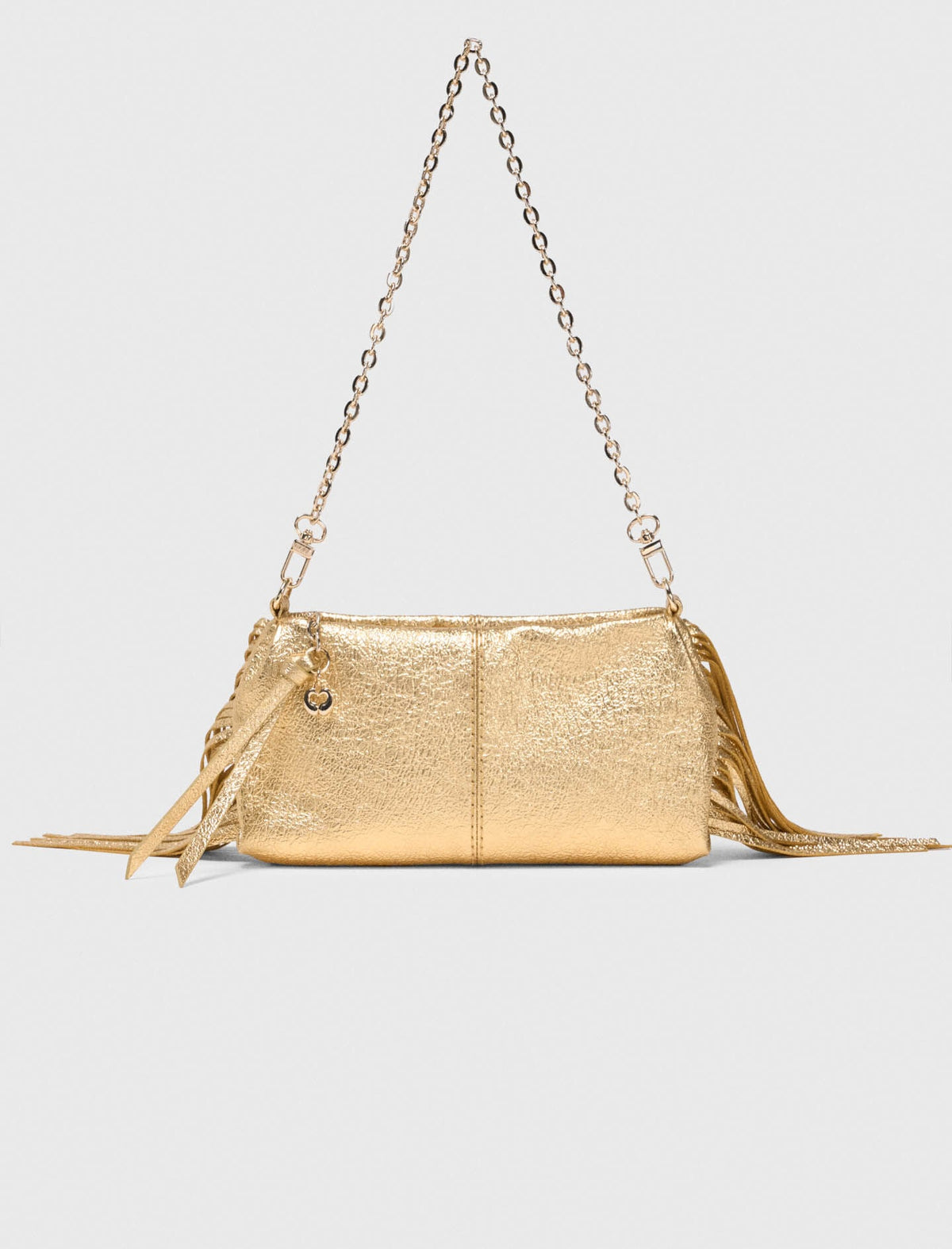 Miss M Metallic Pouch Bag | Maje