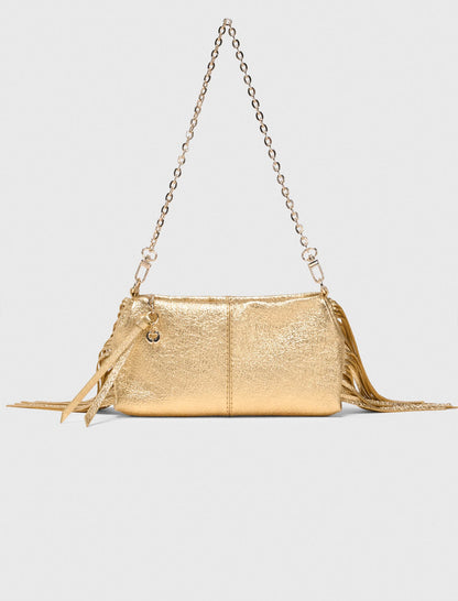 Miss M Metallic Pouch Bag | Maje