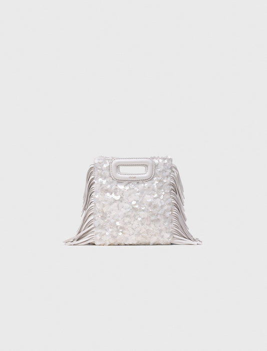 Sequinned M mini bag | Maje
