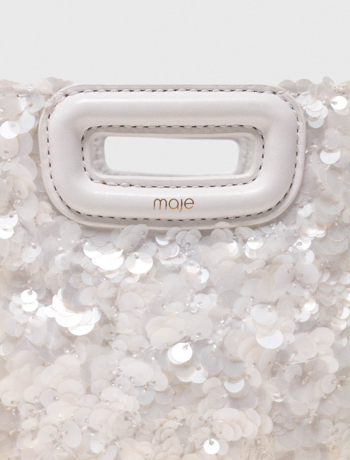 Sequinned M mini bag | Maje
