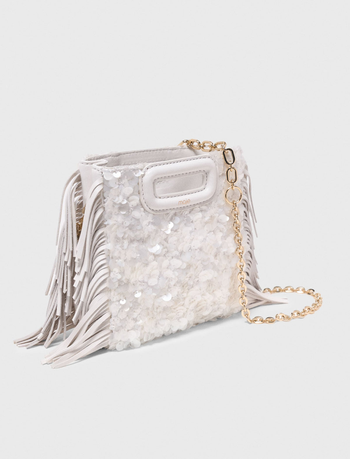 Sequinned M mini bag | Maje