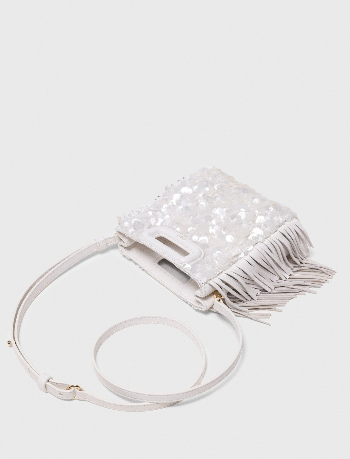 Sequinned M mini bag | Maje
