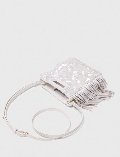Sequinned M mini bag | Maje