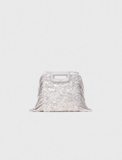 Sequinned M mini bag | Maje