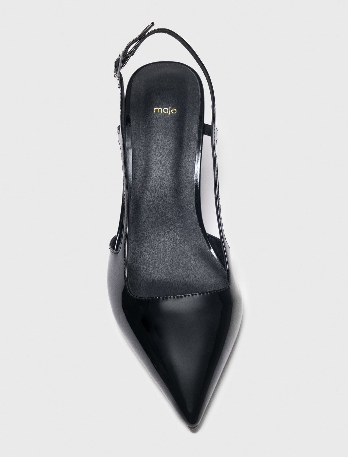 Patent leather slingback pumps | Maje