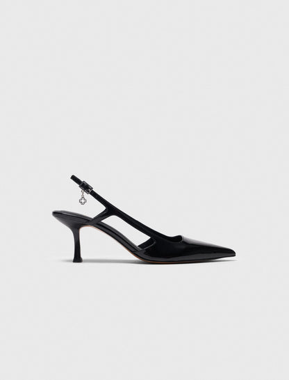 Patent leather slingback pumps | Maje