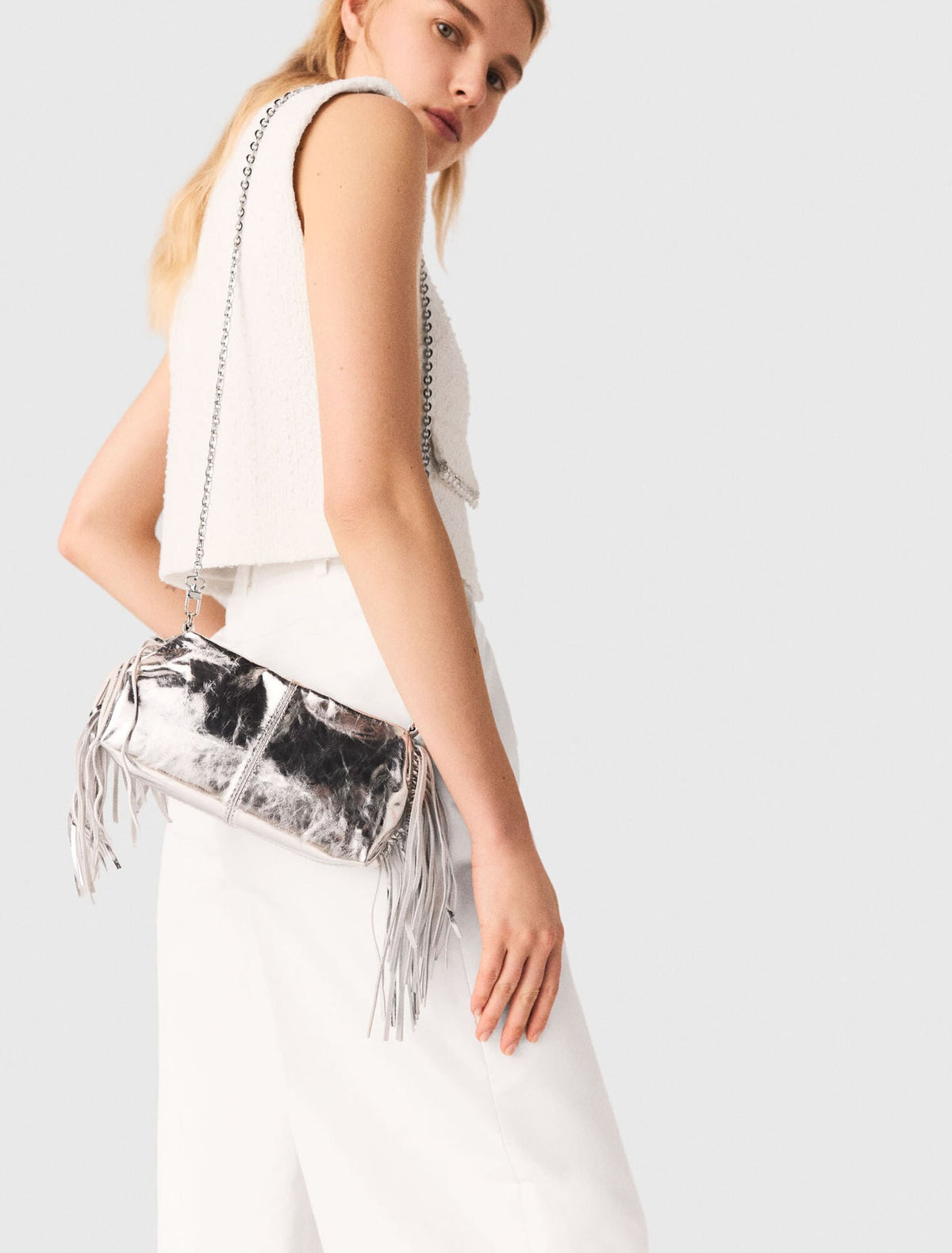 Miss M leather Pouch bag | Maje