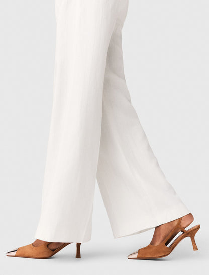 Metallic-toe suede pumps | Maje