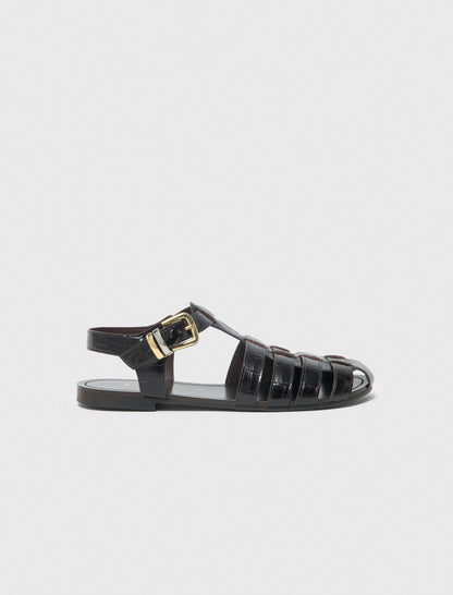 Multi-strap leather sandals | Maje