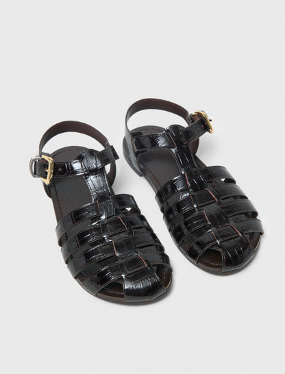 Multi-strap leather sandals | Maje