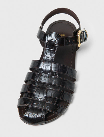 Multi-strap leather sandals | Maje