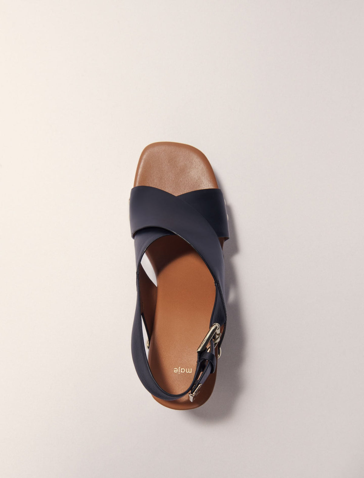 Leather platform sandals | Maje