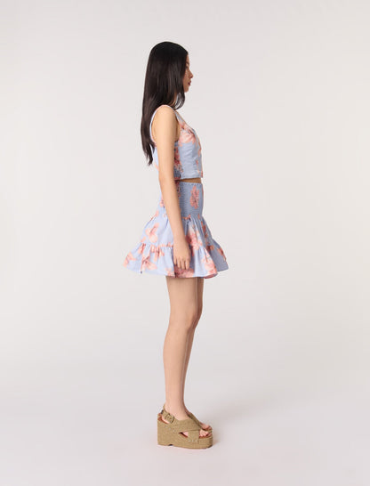 Wedge sandals with raffia effect | Maje
