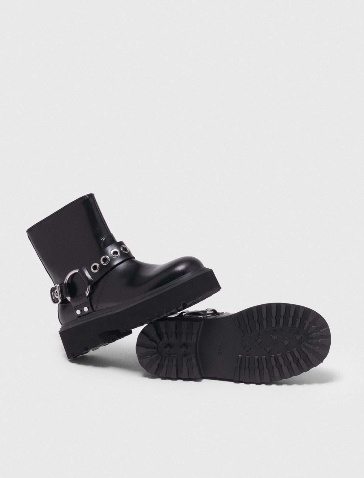 Leather biker boots | Maje
