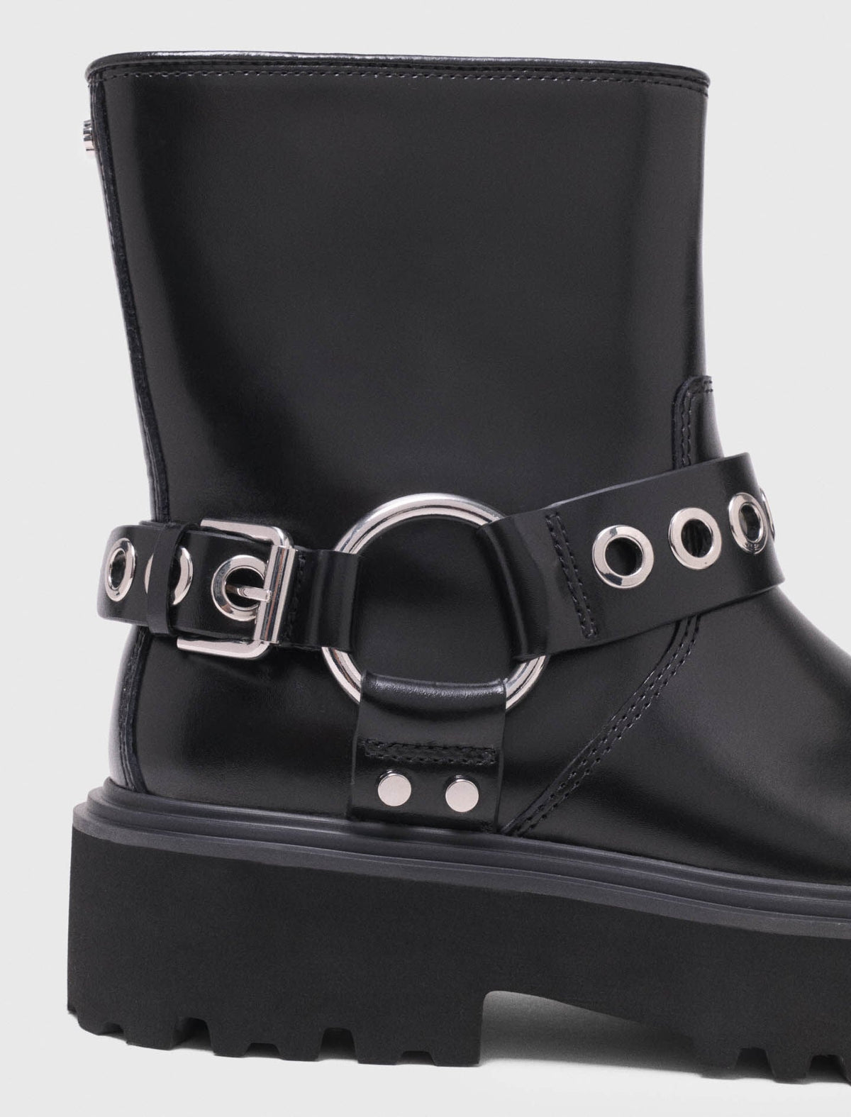 Leather biker boots | Maje