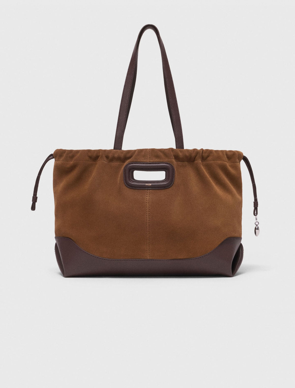 Leather and suede Milpli tote bag | Maje