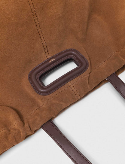 Leather and suede Milpli tote bag | Maje