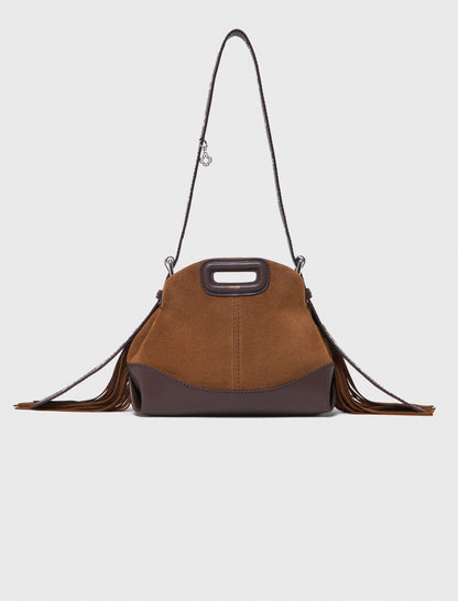 Leather and suede Miss M Mini bag | Maje