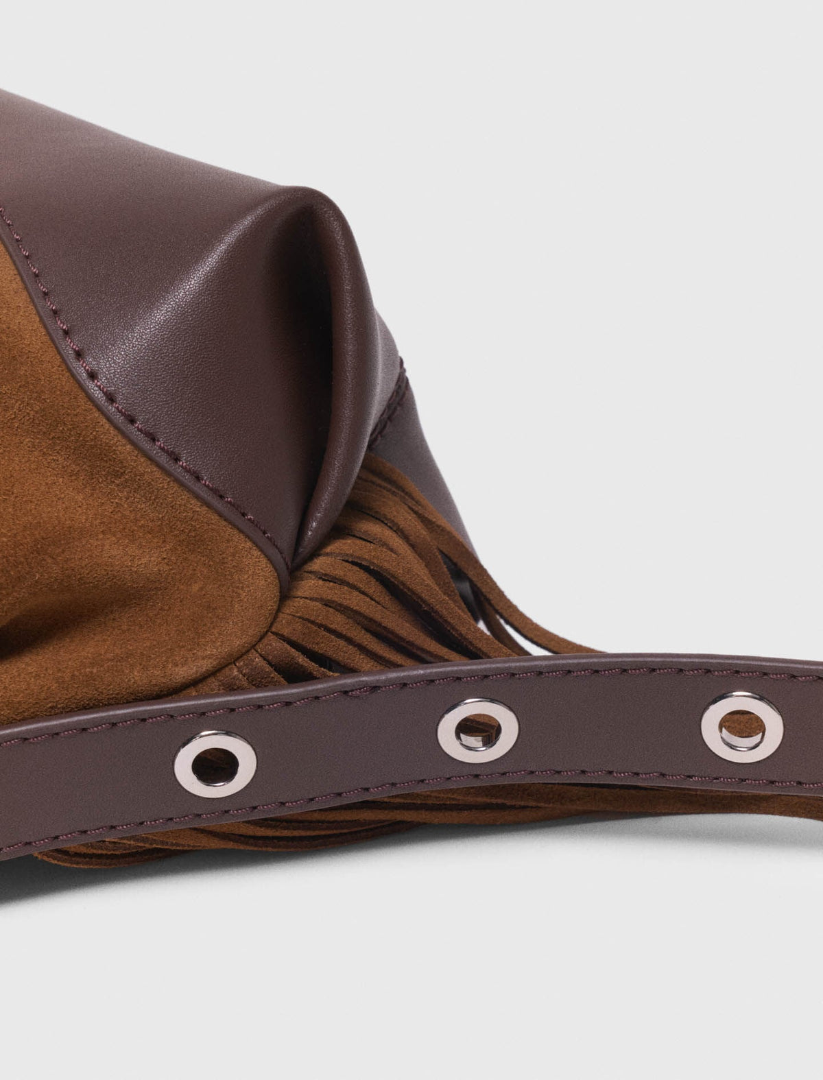Leather and suede Miss M Mini bag | Maje