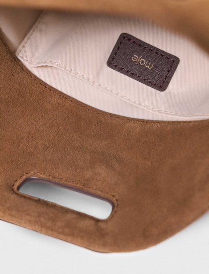 Leather and suede Miss M Mini bag | Maje