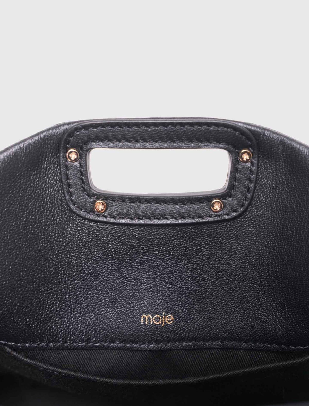 Gold handle Miss M Mini bag | Maje