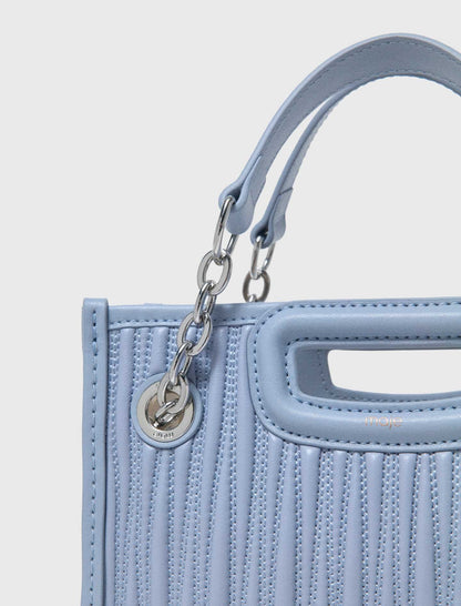 Mini quilted leather tote bag | Maje