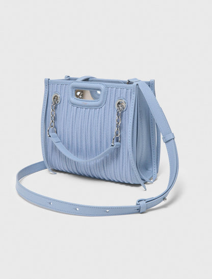 Mini quilted leather tote bag | Maje