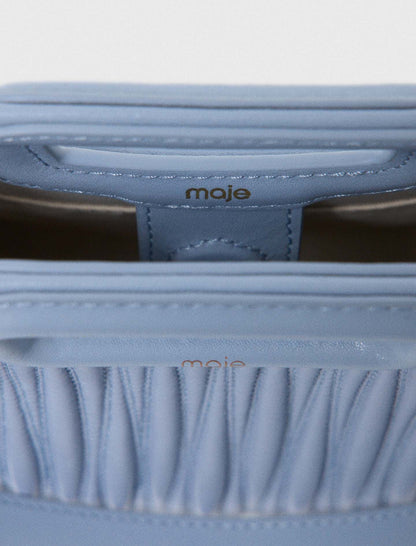 Mini quilted leather tote bag | Maje