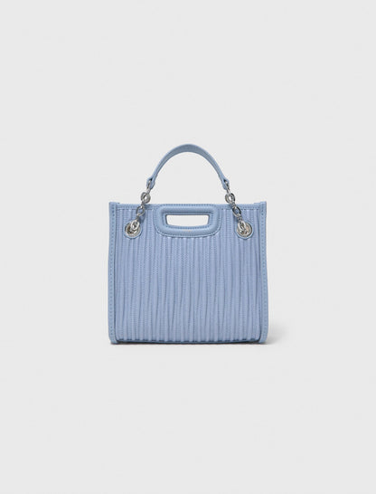 Mini quilted leather tote bag | Maje