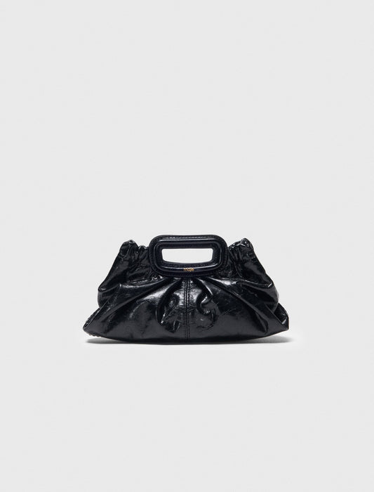 Crackled leather Milpli mini Clutch | Maje