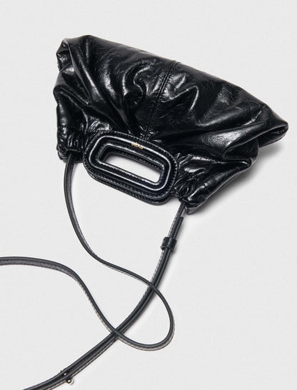 Crackled leather Milpli mini Clutch | Maje