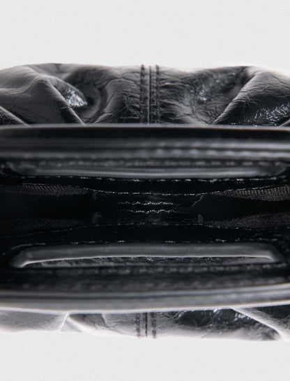 Crackled leather Milpli mini Clutch | Maje