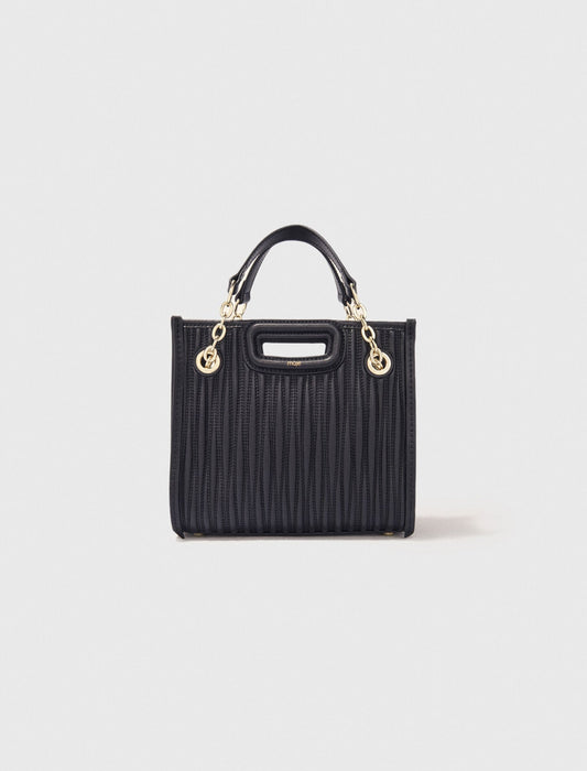 Mini quilted leather tote bag | Maje