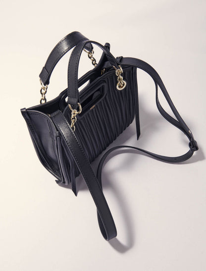 Mini quilted leather tote bag | Maje