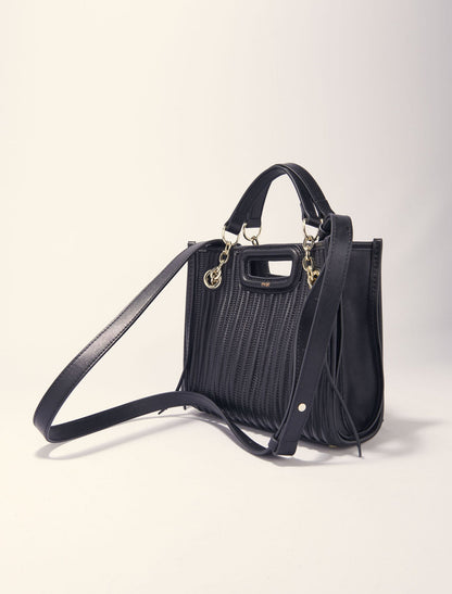 Mini quilted leather tote bag | Maje