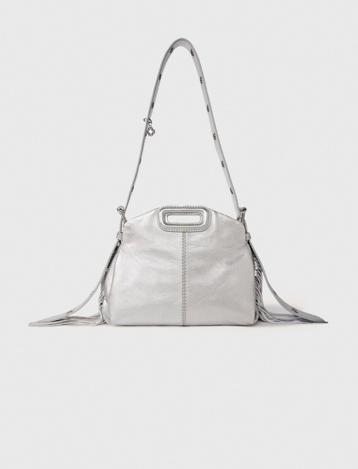 Metallic leather Miss M Mini bag | Maje