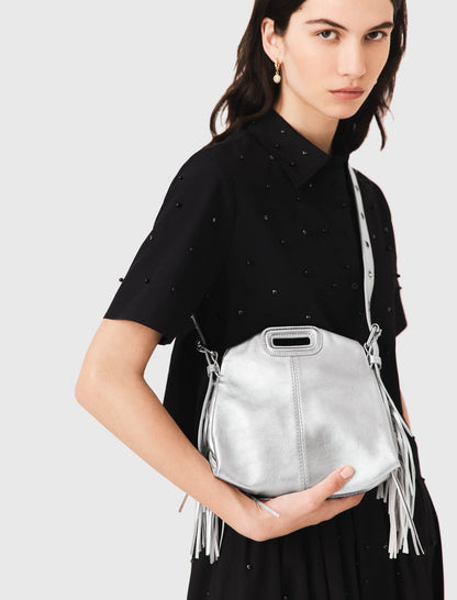 Metallic leather Miss M Mini bag | Maje