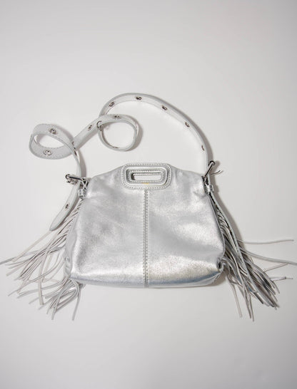 Metallic leather Miss M Mini bag | Maje