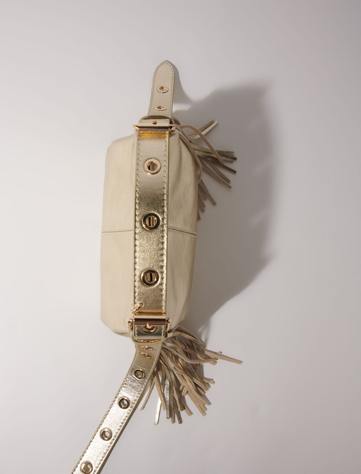 Metallic leather Miss M mini bag | Maje