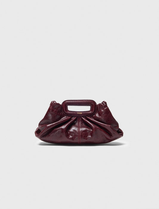 Crackled leather Milpli mini Clutch | Maje